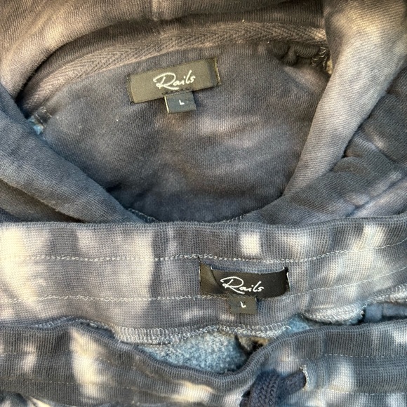 Rails Large Navy Tie Dye Sweatsuit Set – Fulton Hoodie & Everson Joggers - Picture 15 of 17